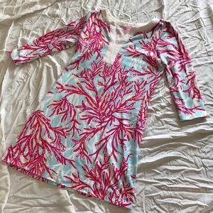 Lily Pulitzer coral long sleeve dress